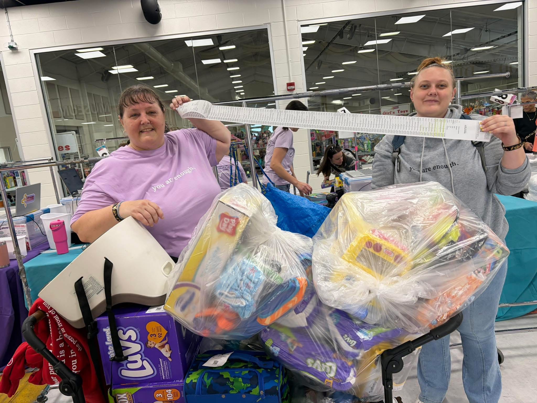 Families shopping at JBF