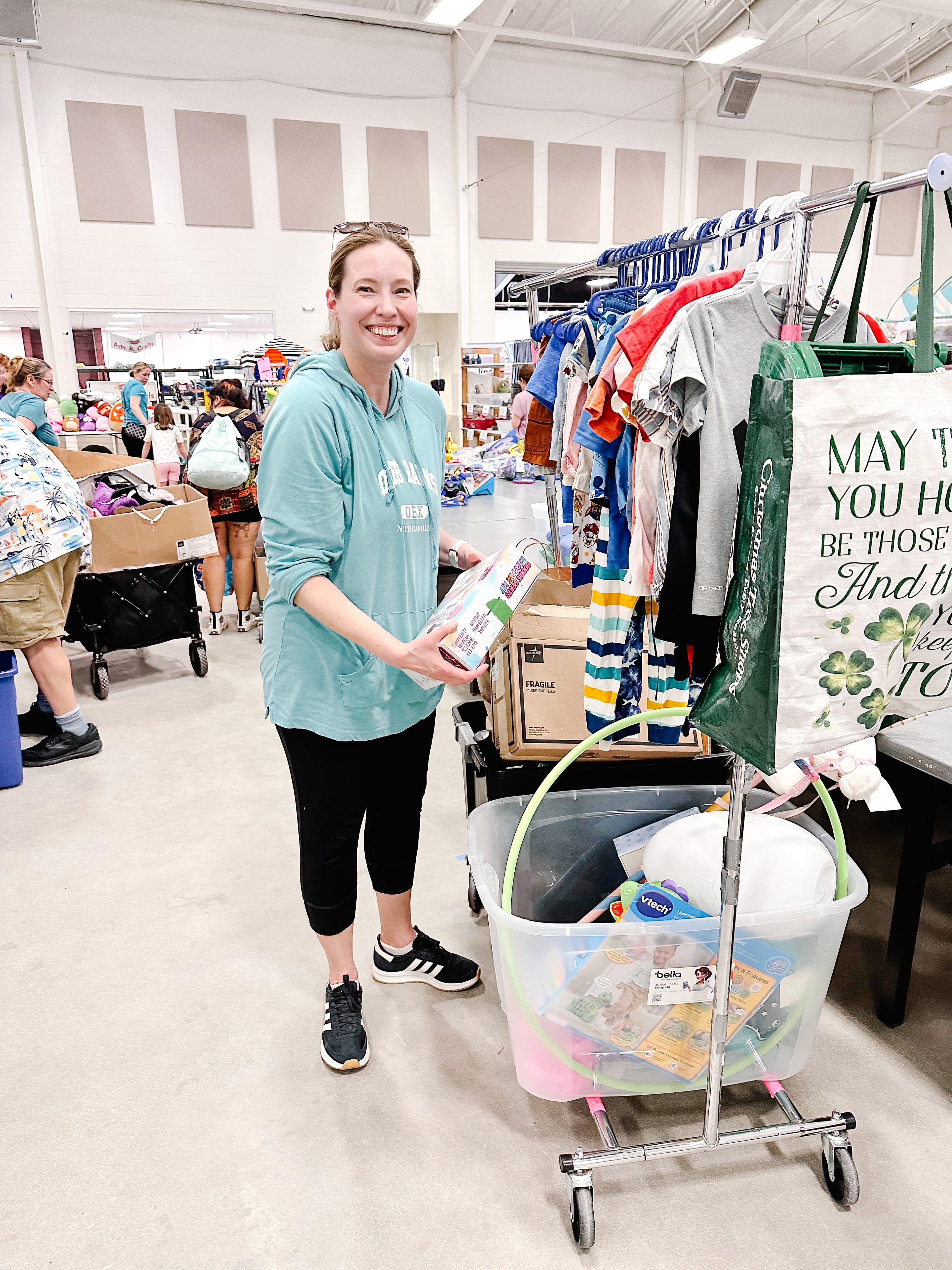 Consignors dropping off items at JBF sale