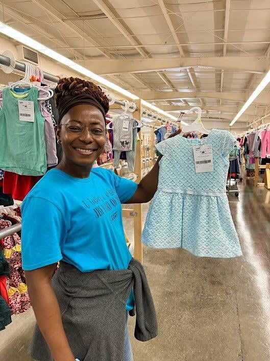 Staff member with dress